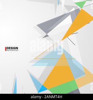 Geometric abstract background. overlap of modern forms the design. Vector illustrations for wallpapers, banners, backgrounds, etc. Stock Vector
