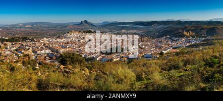 Panoramic view, Antequera city. Malaga province, southern Andalusia. Spain Europe Stock Photo