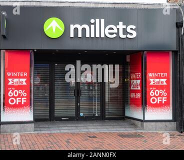 Sale at Millets, Eastbourne, Sussex, England Stock Photo