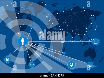World Wide Web. Abstract internet background Stock Vector