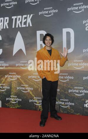 Evan Evagora bei der Deutschland-Premiere der neuen Amazon Serie 'Star Trek: Picard' im Zoo-Palast Berlin am 17.1.2020 Stock Photo