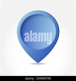 map icon with pointer on blue background Stock Vector Image & Art - Alamy