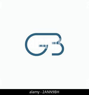 initial letter gb or bg logo vector design Stock Vector
