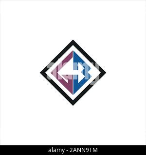 initial letter gb or bg logo vector design Stock Vector