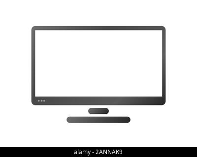 Simple monitor icon - vector illustration. Monitor in flat style. Stock Vector