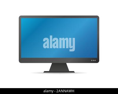Simple monitor icon - vector illustration. Monitor in flat style. Stock Vector