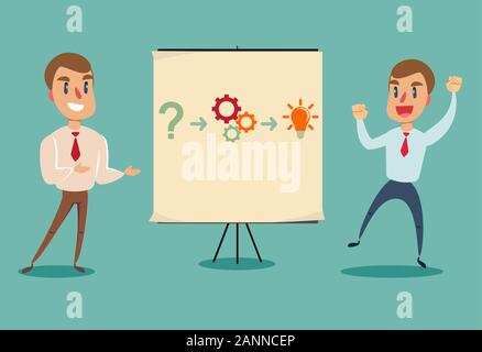 Professor teaching business theories Stock Vector