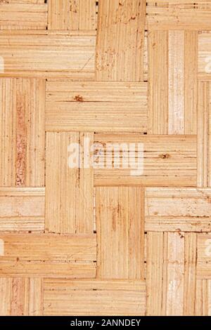 yellow bamboo weave pattern,woven pattern of bamboo, natural wickerwork Stock Photo