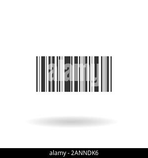 Realistic bar code icon. A modern simple flat barcode. Marketing, the concept of the Internet. Fashionable vector sign of a market trademark for website design, mobile application. Bar code logo eps 10 vector Stock Vector