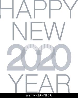 Happy New Year 2020 logo text design. Brochure design template, card, banner. Vector illustration of Cover of business diary for 2020 Stock Vector