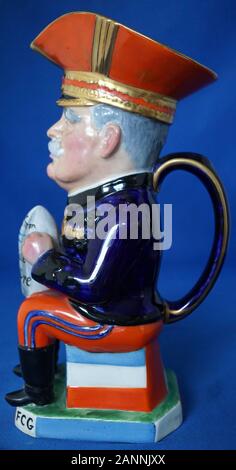 Wilkinson Pottery Allied Leaders WW1 Carruthers Gould Toby Jug Stock Photo