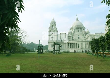 Victoria Memorial- a nice tourist attraction of Kolkata, India. Its located at the heart of Kolkata City. Stock Photo