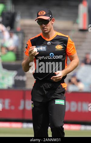 MCG  , Melbourne , Victoria, Australia 18 January 2020 - KFC Big Bash league(BBL) Match 41 - The Melbourne Stars Men playing The Perth Scorchers Men - Scorchers Captain Mitchell Marsh  during the game -Melbourne Stars won by 10 runs.- Image Credit Brett Keating - Alamy Live News. Stock Photo