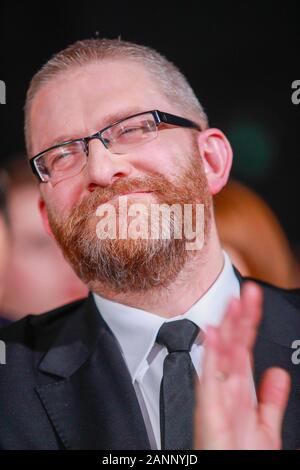 Warsaw, Poland. 18th Jan, 2020. January 18, 2020, Warsaw, Poland: The Confederation Party's election congress and election of the candidate for President of the Republic of Poland, which was held in Warsaw. Krzysztof Bosak won.Inthe photo: Grzegorz Braun Credit: Grzegorz Banaszak/ZUMA Wire/Alamy Live News Stock Photo