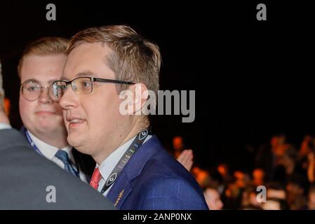 Warsaw, Poland. 18th Jan, 2020. January 18, 2020, Warsaw, Poland: The Confederation Party's election congress and election of the candidate for President of the Republic of Poland, which was held in Warsaw. Krzysztof Bosak won.Inthe photo: Credit: Grzegorz Banaszak/ZUMA Wire/Alamy Live News Stock Photo