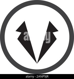 Logo Design with Blazer Icon Vector illustration. black and white Stock Vector
