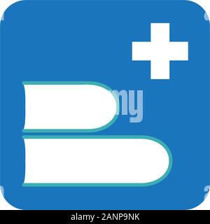 Logo design with B letter, book logo design Stock Vector