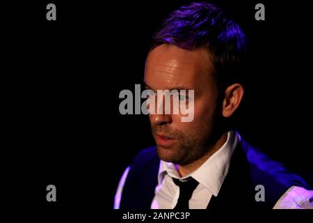 Ali Carter during day seven of the 2020 Dafabet Masters at Alexandra Palace, London. Stock Photo