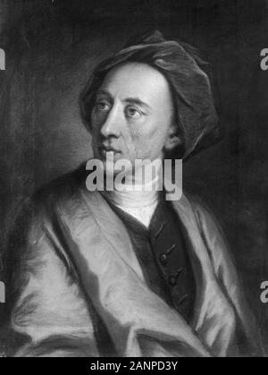 Alexander Pope (1688 – 1744) English poet, Alexander Pope (21 May 1688 – 30 May 1744) one of the greatest English poets, and the foremost poet of the early eighteenth century. Stock Photo