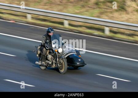 driving on the M6 motorway near Preston in Lancashire, UK Stock Photo