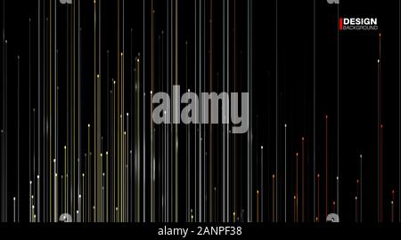 Abstract geometric vector background. straight lines with black background . New texture for your design. Stock Vector