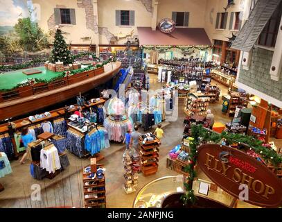 Islamorada, Florida, U.S.A - January 3, 2020 - The view inside of Bass Pro Shops and World Wide Sportsman store Stock Photo