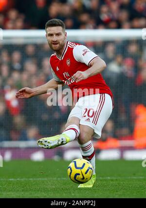 Shkodran Mustafi of Arsenal during English Premier League match between Arsenal and Sheffield United on January 18 2020 at The Emirates Stadium, London, England. Photo by AFS/Espa-Images) Stock Photo