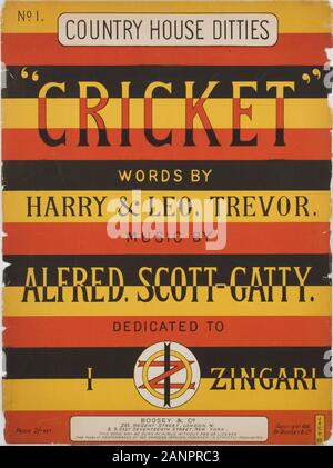 Country House Ditties. Cricket songs front cover Stock Photo