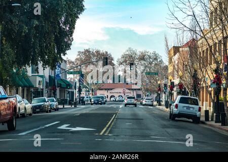 The Southern Pacific Railroad Station in Downtown Modesto California USa Stock Photo