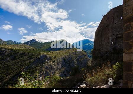 Stari Bar (Old Bar), Montenegro, the different view of the ancient city fortress, an open-air museum and the largest Medieval archaeological site Stock Photo