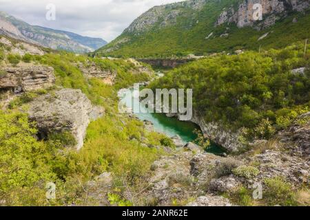 Tara river canyon, mountains and forests around in the Durmitor nature park, Montenegro Stock Photo