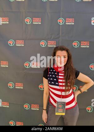 Los Angeles, USA. 18th Jan, 2020. LOS ANGELES, CA - Alicia Arden at the 2020 Women's March in Los Angeles, California on January 18, 2020. Credit: MediaPunch Inc/Alamy Live News