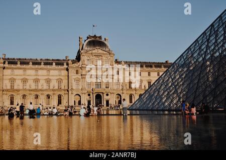 Louvre facade Stock Photo