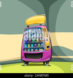 vending machine in colorful corner Stock Vector