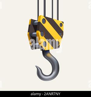 construction hook isolated on white Stock Vector