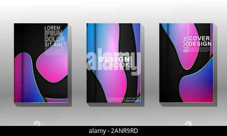 Minimal cover design. gradient liquid form. vector illustration. New texture for your design. Stock Vector