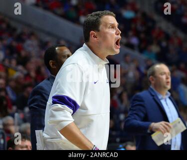 Oxford, MS, USA. 18th Jan, 2020. LSU head coach Will Wade, during the NCAA basketball game between the LSU Tigers and the Ole' Miss Rebels at The Pavillion in Oxford, MS. Kevin Langley/Sports South Media/CSM/Alamy Live News Stock Photo