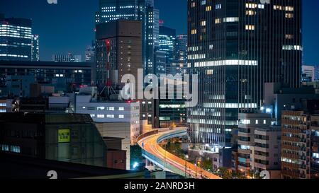 Tokyo city photographed at night