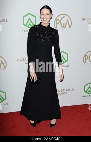 Los Angeles, USA. 18th Jan, 2020. Caitriona Balfe walks the carpet at the 31th Annual Producers Guild Awards held at the Palladium on January 18, 2020 in Los Angeles, California, United States. (Photo by Sthanlee B. Credit: Sipa USA/Alamy Live News Stock Photo