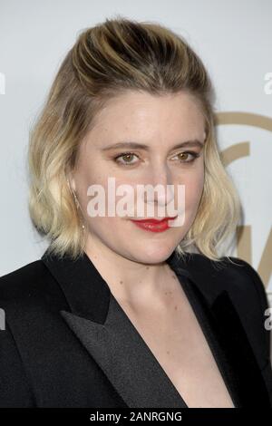 Los Angeles, USA. 18th Jan, 2020. Greta Gerwig walks the carpet at the 31th Annual Producers Guild Awards held at the Palladium on January 18, 2020 in Los Angeles, California, United States. (Photo by Sthanlee B. Credit: Sipa USA/Alamy Live News Stock Photo