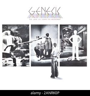 Genesis - original vinyl album cover - The Lamb Lies Down On Broadway - 1974 Stock Photo