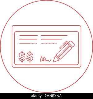 Well organized and fully editable Bank check, payment icon for any use like print media, web, commercial use or any kind of design project. Hope this Stock Vector