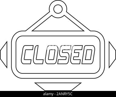 Well organized and fully editable Closed sign, store closed icon for any use like print media, web, stock images, commercial use or any kind of design Stock Vector