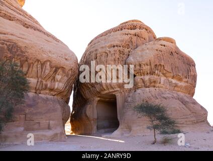 Siq of al-Diwan in jebel Ithlib, Al Madinah Province, Alula, Saudi Arabia Stock Photo
