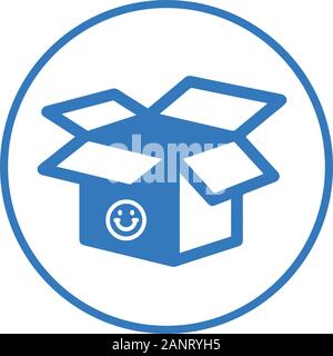 Creative element design from stock market icons collection. Pixel perfect Open box icon, empty packet for commercial, print media, web or any type of Stock Vector