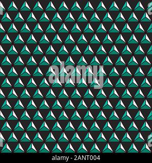 Geometric background with triangles, seamless abstract classic pattern, ornament with triangles, vector geometrical dark blue illustration Stock Vector