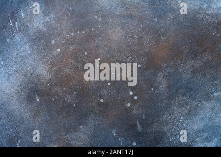 Brown blue rusty metal texture or old stone wall background Stock Photo