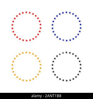 Element for logo, star in the shape of a circle, premium quality symbol, vector frame. Stock Vector