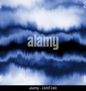 Abstract dyed effect indigo blue seamless pattern Stock Photo