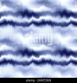 Abstract dyed effect indigo blue seamless pattern Stock Photo